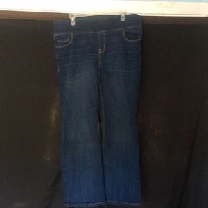 High-Waisted PullOn PlusSize Kicker Boot-Cut Jeans